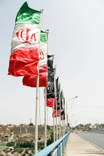 Iranian flags — Stock Photo, Image