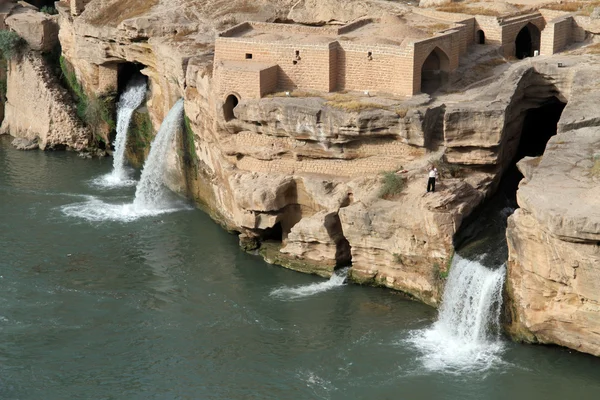 Waterfalls and ruins — Stock Photo, Image