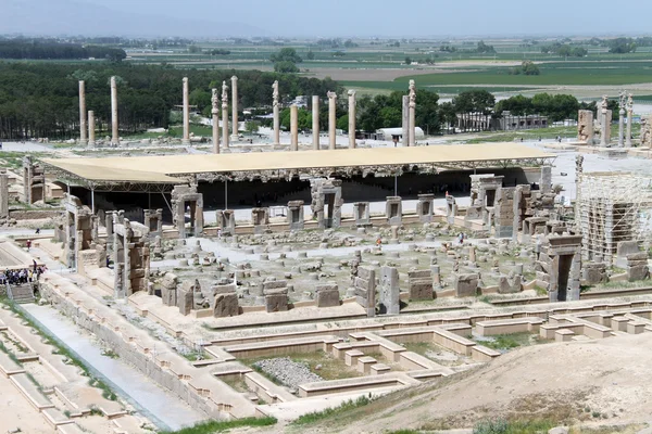 Vista de Persépolis desde la colina — Foto de Stock