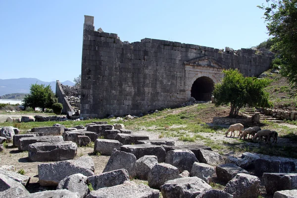 Kalıntıları ve tiyatro — Stok fotoğraf