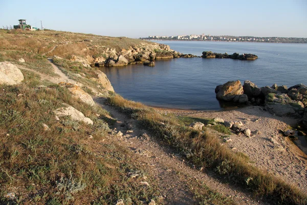 Voetpad aan de kust — Stockfoto