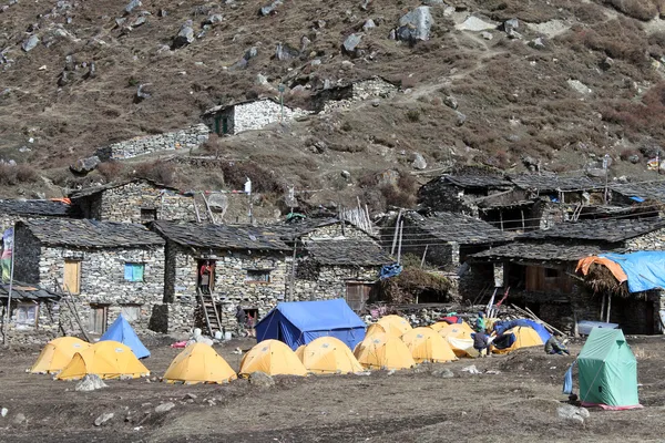 Acampar no Nepal — Fotografia de Stock