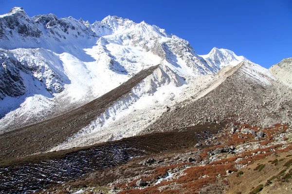 Floden och manaslu — Stockfoto