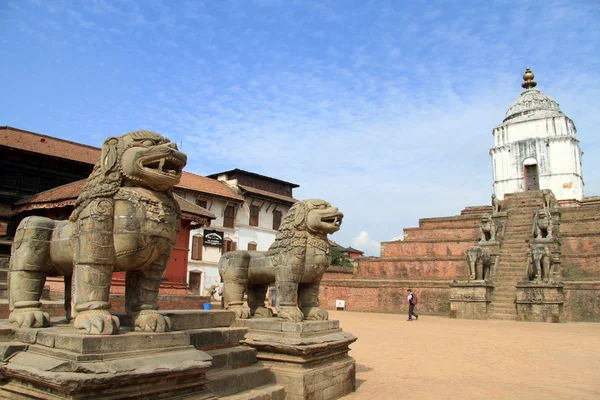 Löwen in bhaktapur — Stockfoto