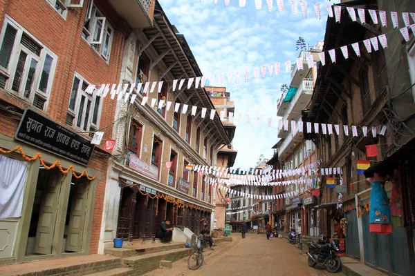 Rua em Bhaktapur — Fotografia de Stock