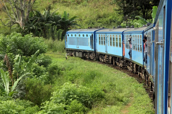 Modrý vlak — Stock fotografie