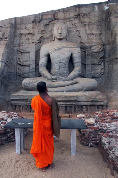 Monk pray — Stock Photo, Image