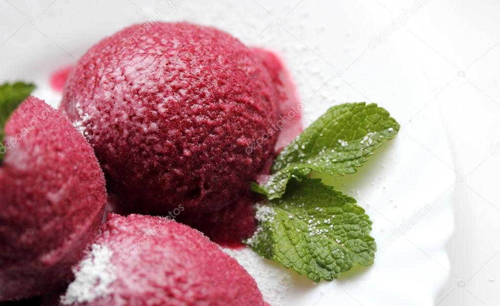 Berry sorbet red ice-cream