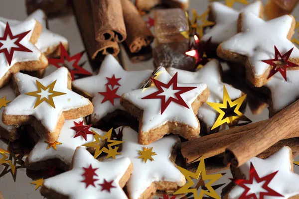 Biscoitos de Natal - estrelas — Fotografia de Stock