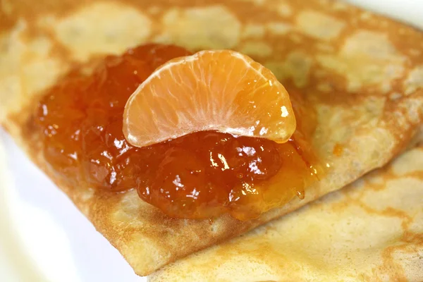Crepes with jam — Stock Photo, Image
