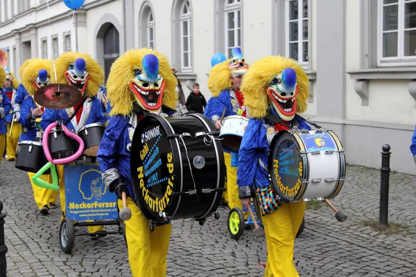 Clowns at carnival street parade — Stock Photo, Image