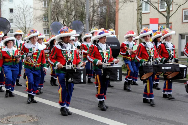 Musicians at carnival street parade — Stock Photo, Image