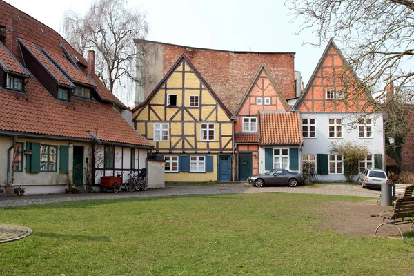 Historische Häuser in Stralsund — Stockfoto