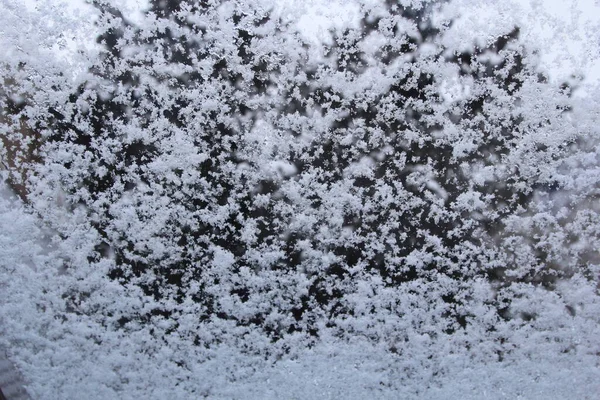 Snow Frost Window Background Texture Energy Crisis Concept — Stok fotoğraf