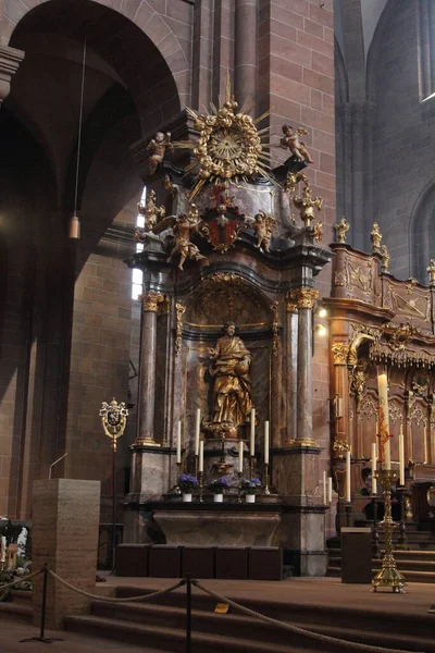 Belül Római Katolikus Szent Péter Katedrális Város Férgek Németország — Stock Fotó