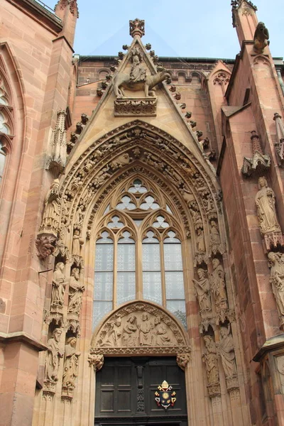 みみず ドイツのラインラント プファルツ州市のヴォルムス大聖堂 — ストック写真