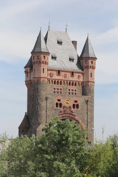 Almanya Nın Worms Şehrindeki Ünlü Nibelungentower 1897 1900 Yılları Arasında — Stok fotoğraf