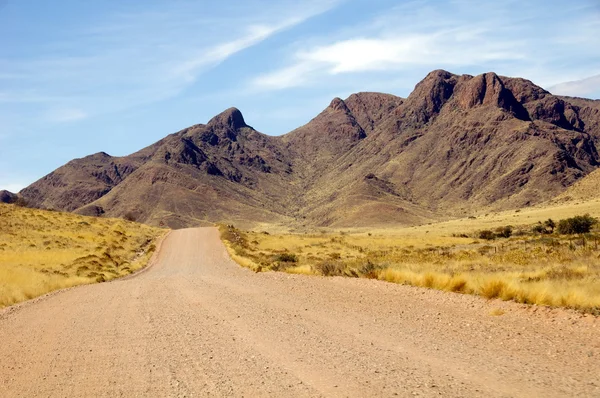 Štěrková cesta v Namibii — Stock fotografie