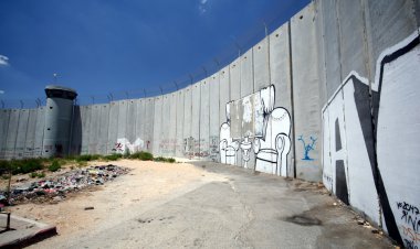 eylemci grafiti İsrail ayrılık duvar süsler
