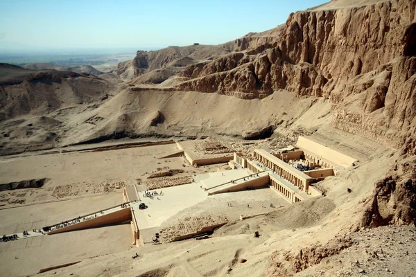 Údolí králů a tempel hatchepsut — Stock fotografie