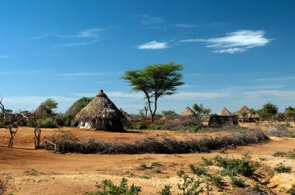 非洲部落小屋 — 图库照片