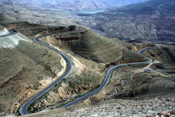 Wadi mujib w Jordanii — Zdjęcie stockowe
