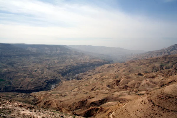 Wadi Mujib en Jordania Fotos de stock libres de derechos