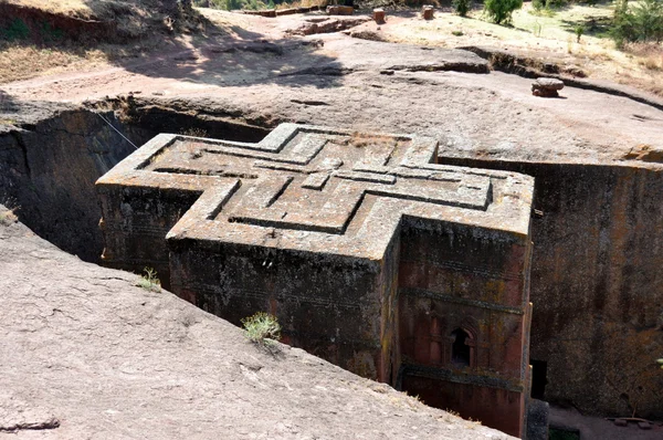 Bet giyorgis Kirche in lalibela — Stockfoto