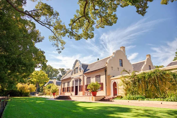 Rear View Vergelegen Manor House Wine Estate National Heritage Site — Stock Photo, Image