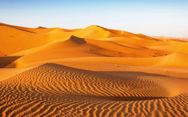 Een Duinlandschap Rub Khali Het Lege Kwartaal Grensoverschrijdende Oman Saoedi — Stockfoto