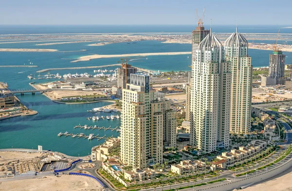 Historical Aerial View Dubai Marina Palm Early Stages Construction January — Stock Photo, Image