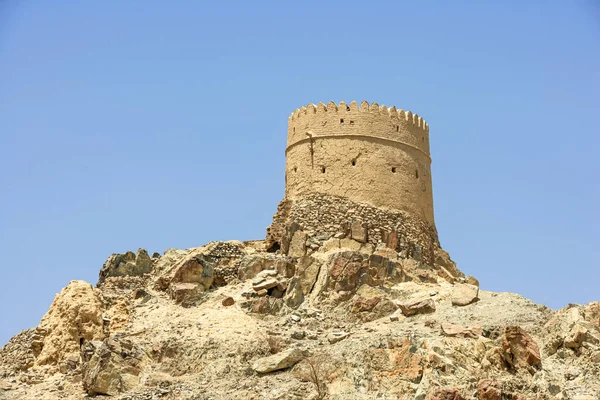 Uma Antiga Torre Vigia Hatta Emirado Dubai Nos Emirados Árabes — Fotografia de Stock