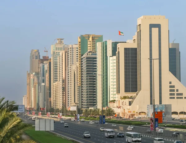 Dubai Uae March 2004 Historical View Traffic Sheikh Zayed Road — Stock Photo, Image