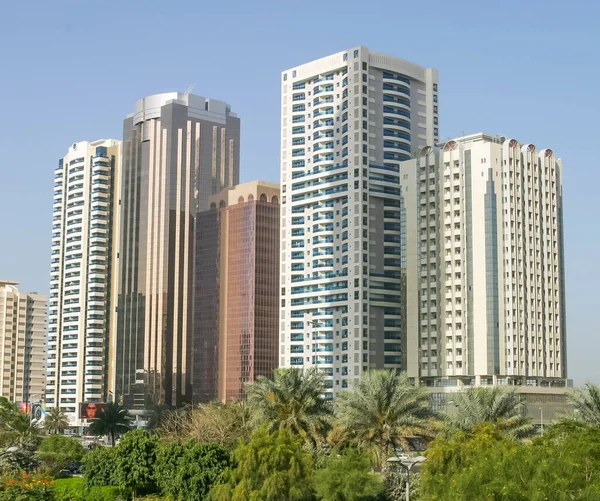 Dubai Uae March 2004 Historical View Office Apartment Blocks Lining — Stock Photo, Image