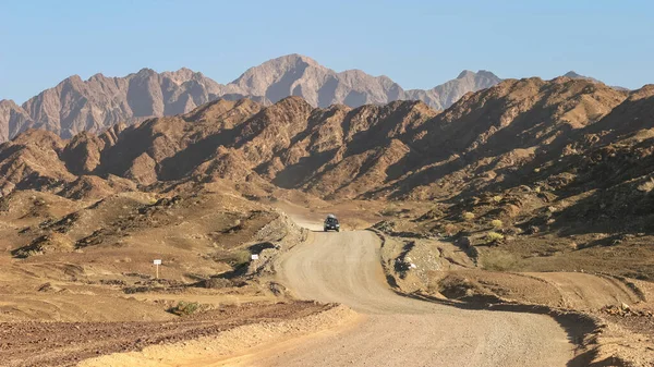 Gravel Road Leading Hajar Mountains Interior United Arab Emirates — Stock Photo, Image