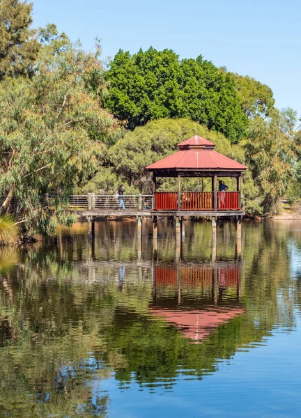 Pavillon Und Promenade Tomato Lake Kewdale Perth Westaustralien — Stockfoto