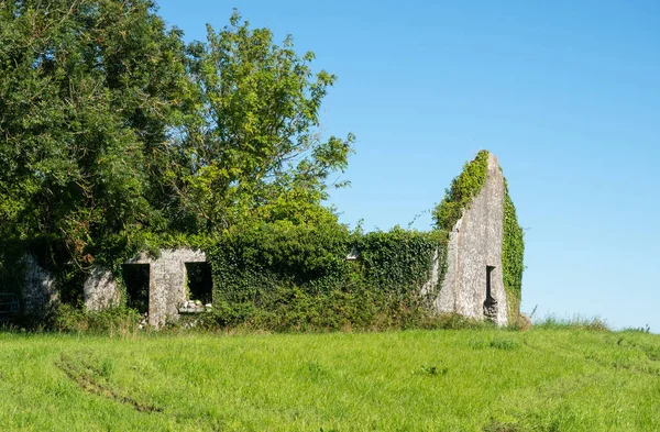 The ruins of an old farmhouse in the Cloughanover district near Headford in County Galway, Ireland.