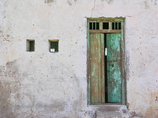 Vstup Staré Zchátralé Jídelny Tawi Fili Emirátu Sharjah Spojených Arabských — Stock fotografie