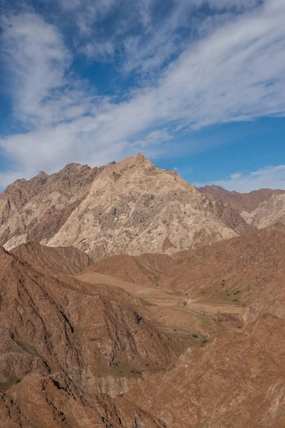 Shees Bölgesindeki Hajar Dağları Khor Fakkan Kasabası Yakınlarındaki Birleşik Arap — Stok fotoğraf