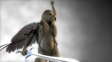 güzel melek kılıç ile