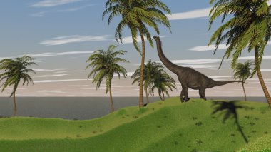 Brachiosaurus tepe üzerinde