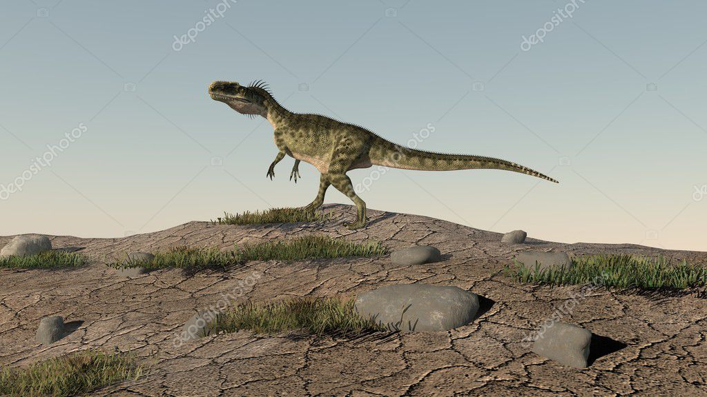 monolophosaurus in desert |图库照片08КонстантинИв