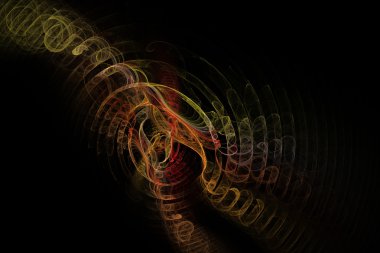 fraktal soyutlama siyah arka plan üzerine