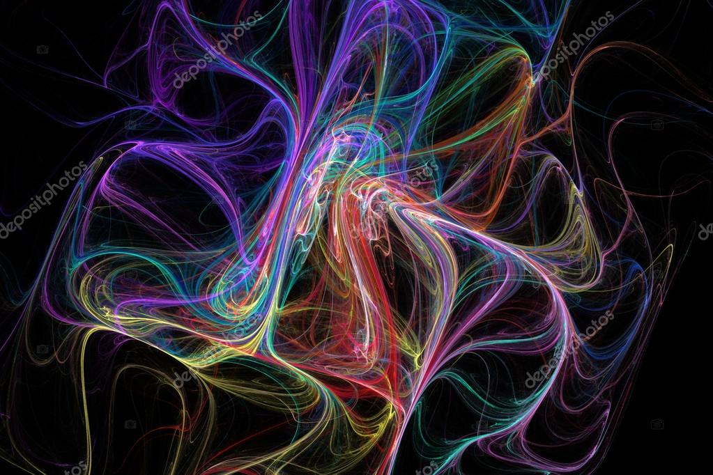 fractal abstraction on black background |图库照片08Конст