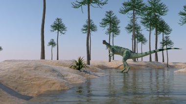 Dilophosaurus kıyısında