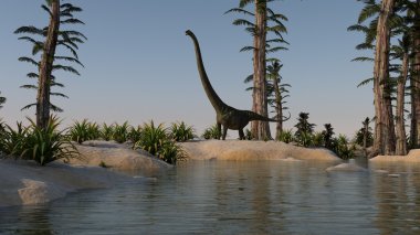 Mamenchisaurus Gölü yakınlarında