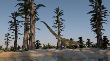 Mamenchisaurus Gölü yakınlarında