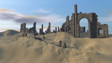 Desert ruins clipart