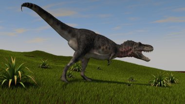 çimenli tepe üzerinde tarbosaurus