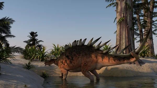 Ходьба kentrosaurus — стокове фото